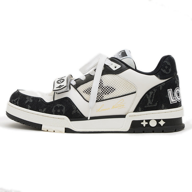 LVトレイナー スニーカー ベルクロ ホワイト/ブラック 1ABOD9 7.5サイズ メンズ スニーカー
