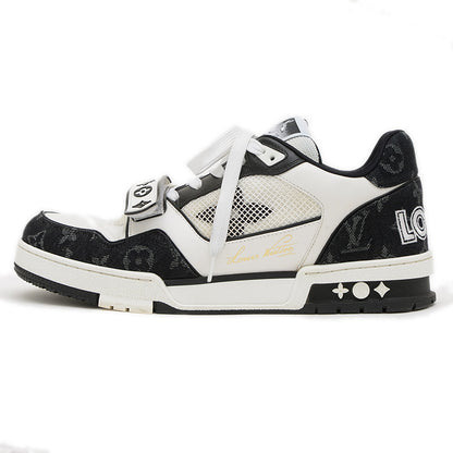 LVトレイナー スニーカー ベルクロ ホワイト/ブラック 1ABOD9 7.5サイズ メンズ スニーカー