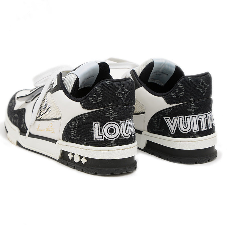 LVトレイナー スニーカー ベルクロ ホワイト/ブラック 1ABOD9 7.5サイズ メンズ スニーカー