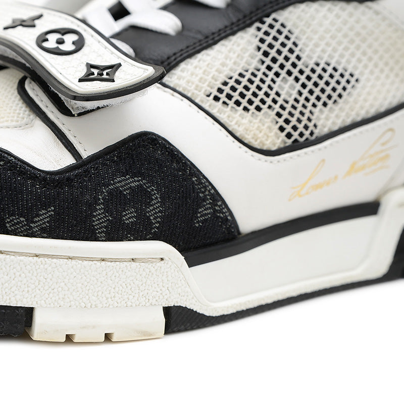 LVトレイナー スニーカー ベルクロ ホワイト/ブラック 1ABOD9 7.5サイズ メンズ スニーカー