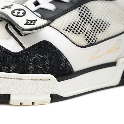 LVトレイナー スニーカー ベルクロ ホワイト/ブラック 1ABOD9 7.5サイズ メンズ スニーカー