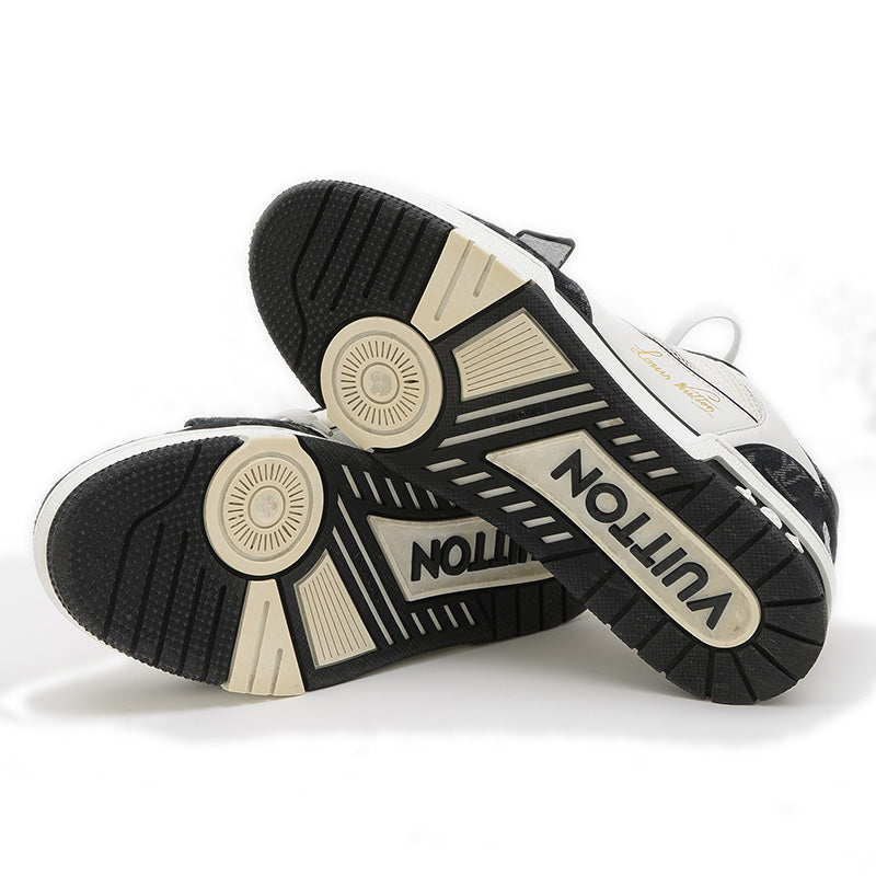 LVトレイナー スニーカー ベルクロ ホワイト/ブラック 1ABOD9 7.5サイズ メンズ スニーカー