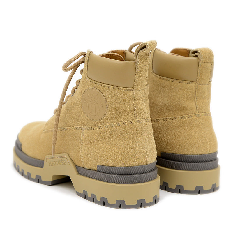 ショートブーツ リミット ヴォーヴェロア/カーフ ベージュ アルバートル ブーツ