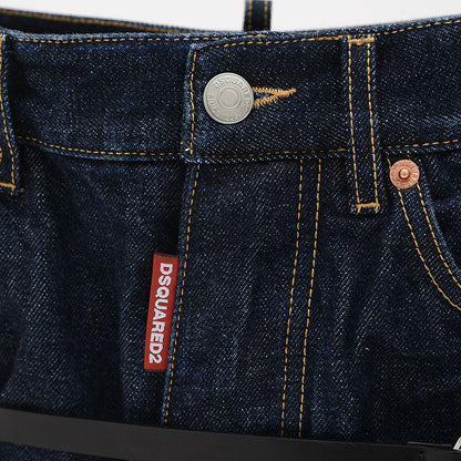 デニムモチーフ ハンドバッグ コットン/レザー ネイビー/ブラック SDW0074 10108434 ハンドバッグ