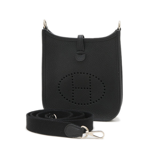 エブリンTPM トリヨン ブラック シルバー金具 Y刻印 ロングストラップ ショルダーバッグ