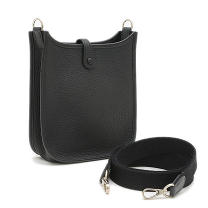 エブリンTPM トリヨン ブラック シルバー金具 Y刻印 ロングストラップ ショルダーバッグ