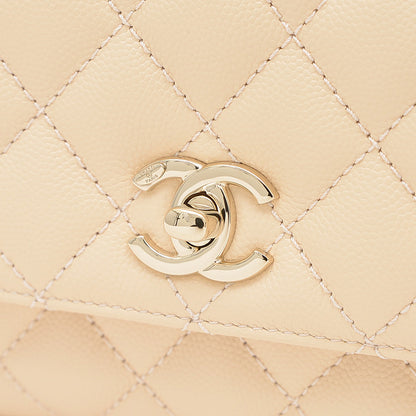 ココハンドルXXS チェーンショルダーバッグ キャビア ベージュ AS2215 ハンドバッグ