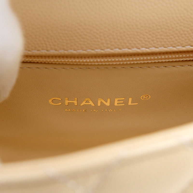 ココハンドルXXS チェーンショルダーバッグ キャビア ベージュ AS2215 ハンドバッグ