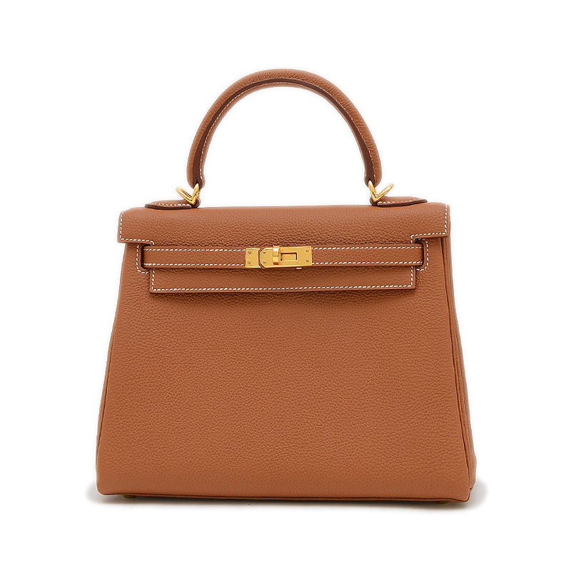 ケリー25 内縫い トゴ ゴールド ゴールド金具 K刻印 ハンドバッグ