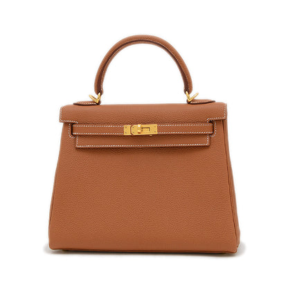 ケリー25 内縫い トゴ ゴールド ゴールド金具 K刻印 ハンドバッグ