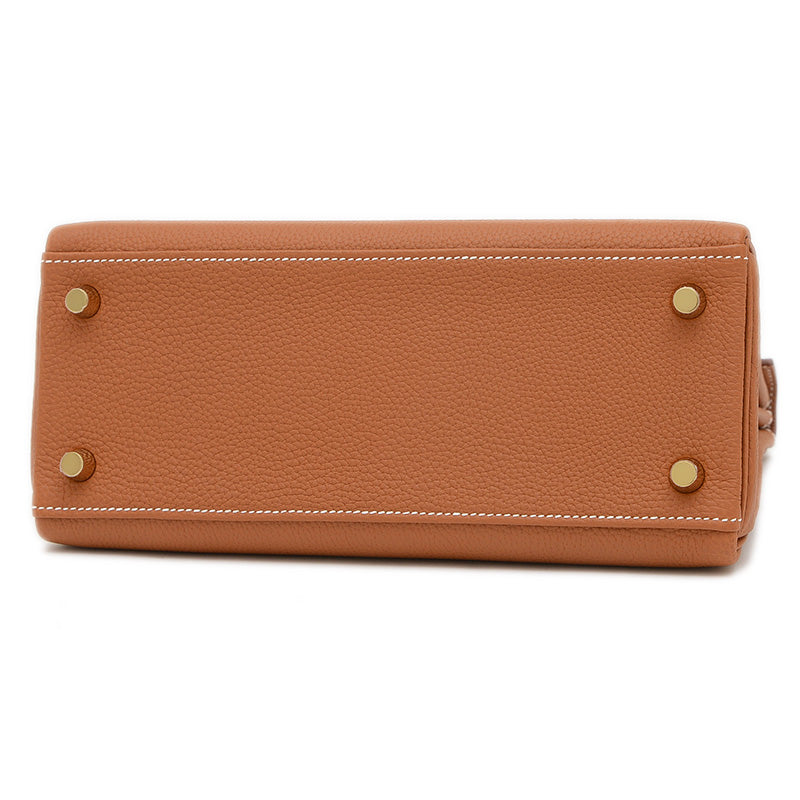 ケリー25 内縫い トゴ ゴールド ゴールド金具 K刻印 ハンドバッグ