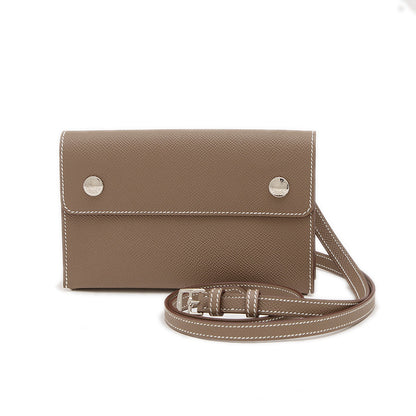 スナップ トゥーゴー エプソン エトゥープ シルバー金具 K刻印 ショルダーバッグ