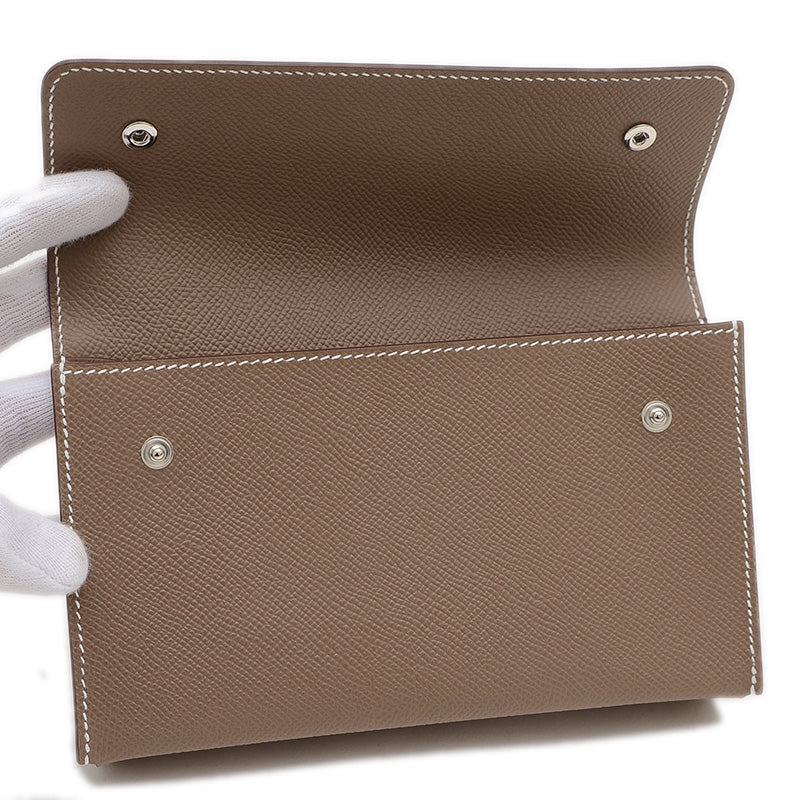 スナップ トゥーゴー エプソン エトゥープ シルバー金具 K刻印 ショルダーバッグ