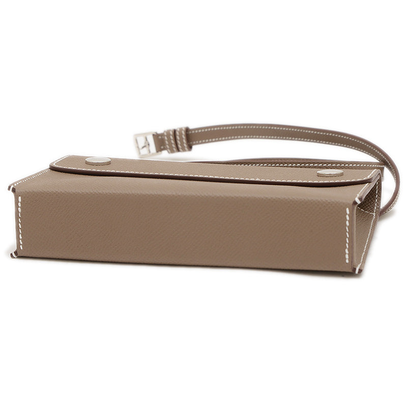 スナップ トゥーゴー エプソン エトゥープ シルバー金具 K刻印 ショルダーバッグ