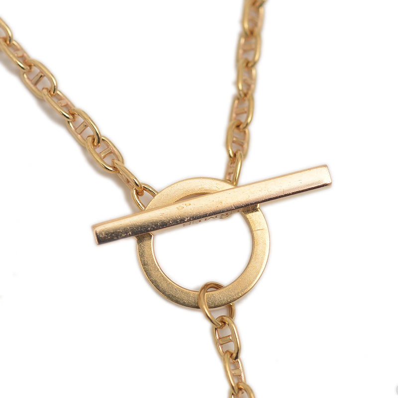 シェーヌダンクル コントゥール ネックレス K18PG/ダイヤ ネックレス