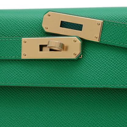 ケリー28 外縫い パーソナル エプソン ヴェールジェイド/ローズメキシコ K刻印 ハンドバッグ