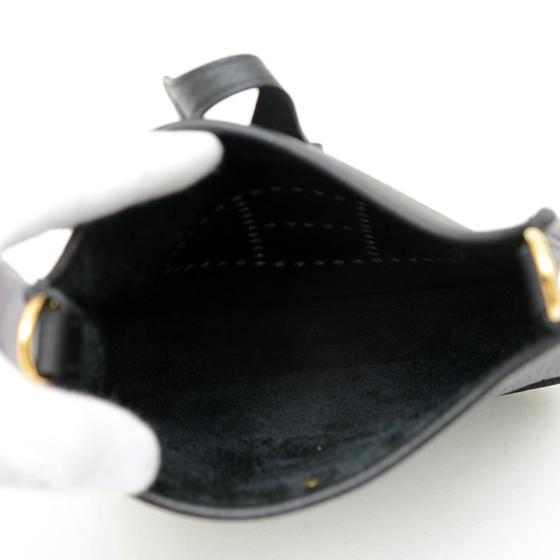 エブリンTPM トリヨン ブラック ゴールド金具 K刻印 ロングストラップ ショルダーバッグ