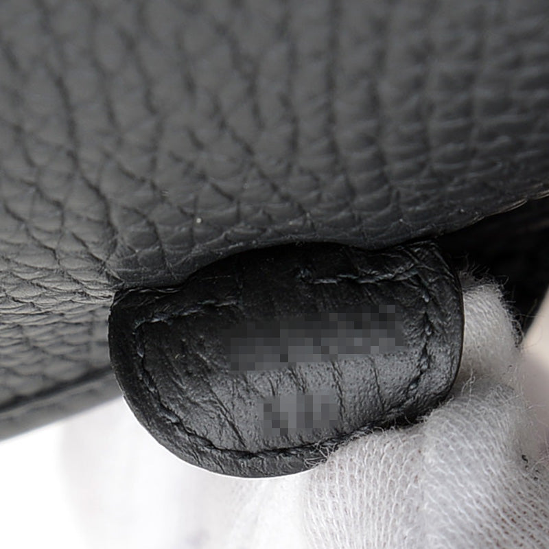 エブリンTPM トリヨン ブラック ゴールド金具 K刻印 ロングストラップ ショルダーバッグ