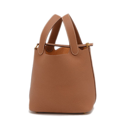 ピコタンロック PM 18 トリヨン ゴールド ゴールド金具 K刻印 ハンドバッグ