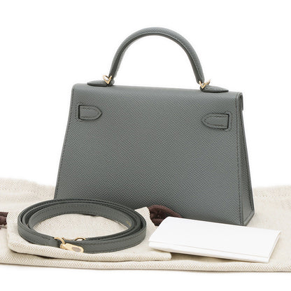 ケリー ミニ ドゥ 2 エプソン ヴェールアマンド シャンパンゴールド金具 K刻印 ハンドバッグ