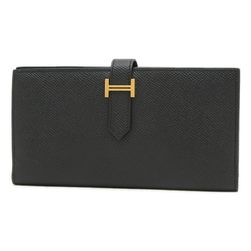 ベアンスフレ 長財布 エプソン ブラック ゴールド金具 D刻印 長財布