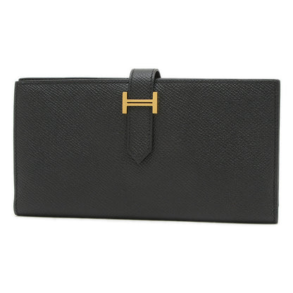 ベアンスフレ 長財布 エプソン ブラック ゴールド金具 D刻印 長財布