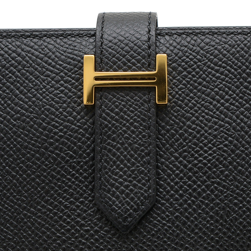 ベアンスフレ 長財布 エプソン ブラック ゴールド金具 D刻印 長財布