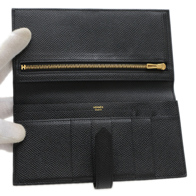 ベアンスフレ 長財布 エプソン ブラック ゴールド金具 D刻印 長財布