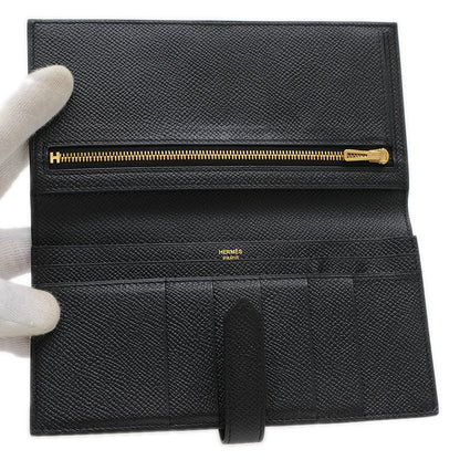 ベアンスフレ 長財布 エプソン ブラック ゴールド金具 D刻印 長財布