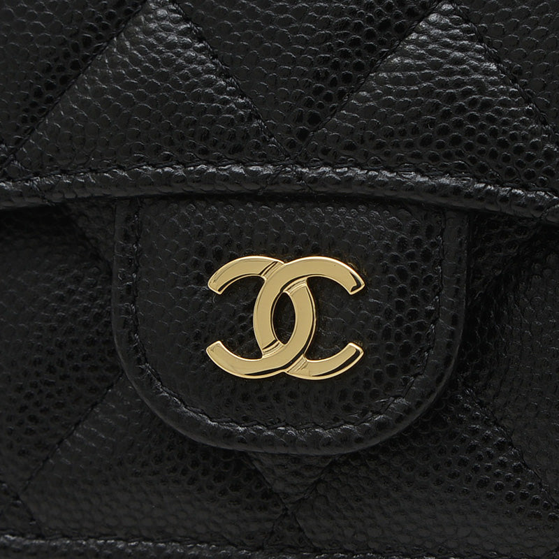 マトラッセ 三つ折り財布 キャビアスキン ブラック ゴールド金具 AP0230 三つ折り財布