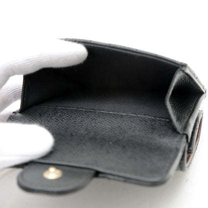 マトラッセ 三つ折り財布 キャビアスキン ブラック ゴールド金具 AP0230 三つ折り財布