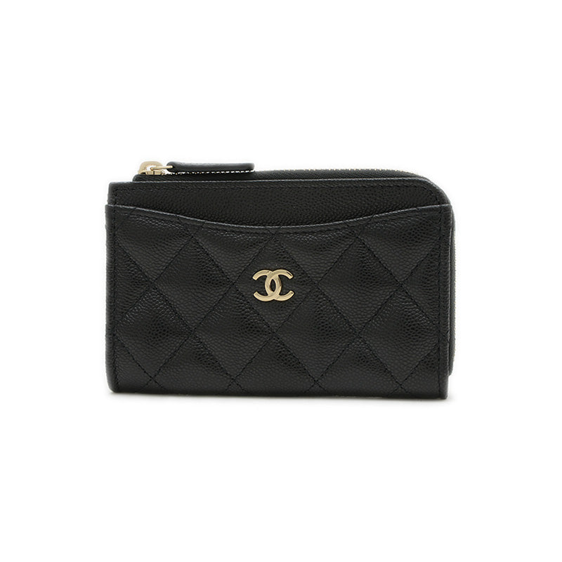 マトラッセ クラシック ジップ カードケース キャビアスキン ブラック AP3179 カードケース