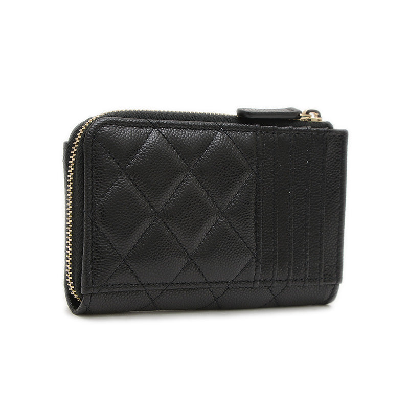 マトラッセ クラシック ジップ カードケース キャビアスキン ブラック AP3179 カードケース