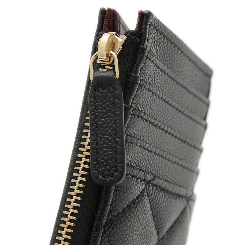 マトラッセ クラシック ジップ カードケース キャビアスキン ブラック AP3179 カードケース