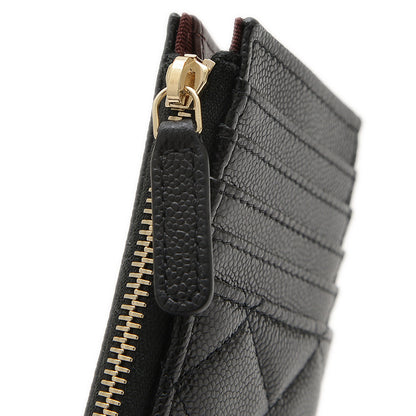 マトラッセ クラシック ジップ カードケース キャビアスキン ブラック AP3179 カードケース