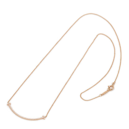 Tスマイル ネックレス スモール ダイヤ K18PG ネックレス