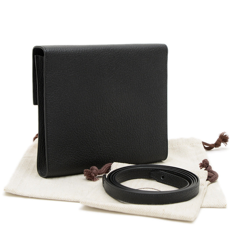 クリック16 ショルダーバッグ シェーブル ブラック シルバー金具 B刻印 ショルダーバッグ