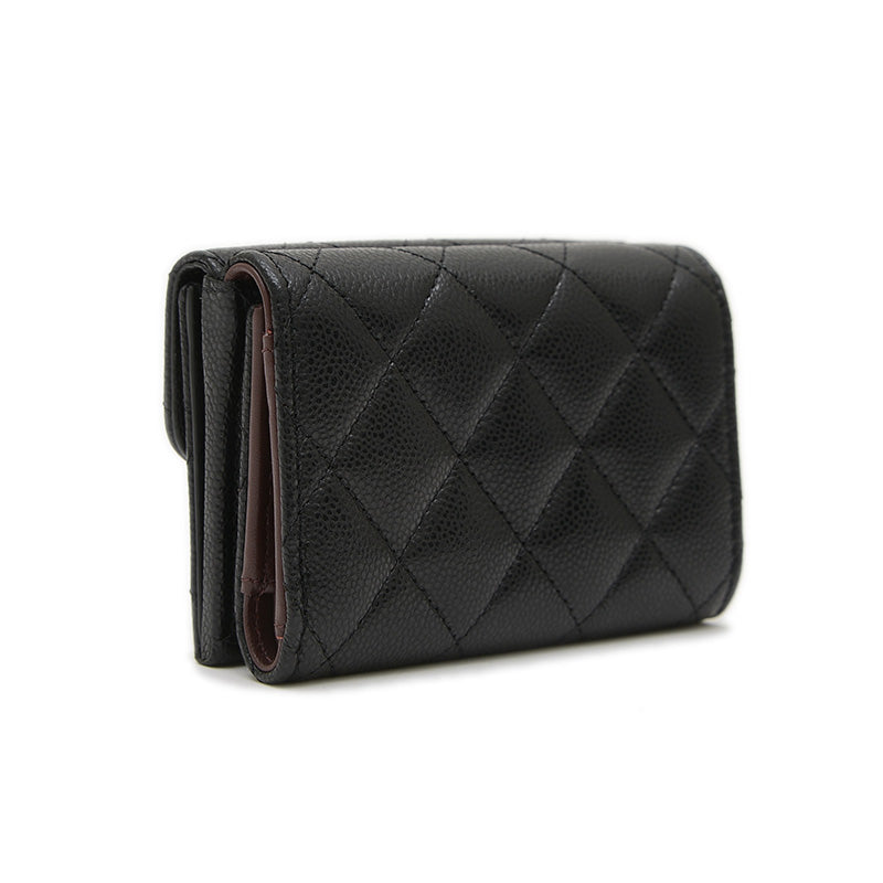 マトラッセ 三つ折り財布 キャビアスキン シルバー金具 AP0230 三つ折り財布