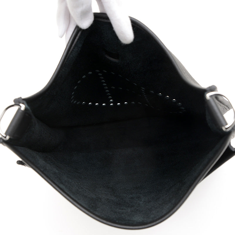 エブリン3 PM トリヨン ブラック シルバー金具 K刻印 ショルダーバッグ