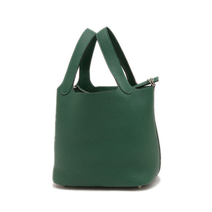 ピコタンロック PM 18 トリヨン ヴェールモワイヤン シルバー金具 K刻印 ハンドバッグ