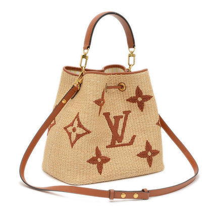 モノグラムジャイアント ネオノエ 2WAYバッグ ラフィア ナチュラル/ブラウン M57704 ハンドバッグ