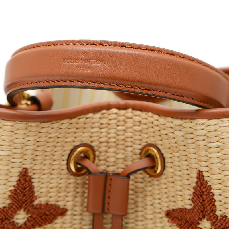 モノグラムジャイアント ネオノエ 2WAYバッグ ラフィア ナチュラル/ブラウン M57704 ハンドバッグ