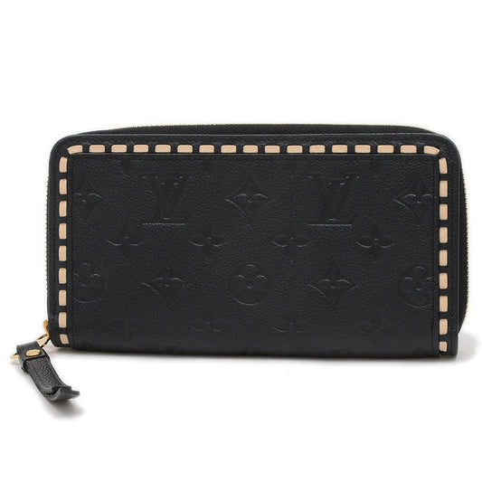 アンプラント ジッピーウォレット ステッチ ファスナー長財布 ブラック M64805 長財布