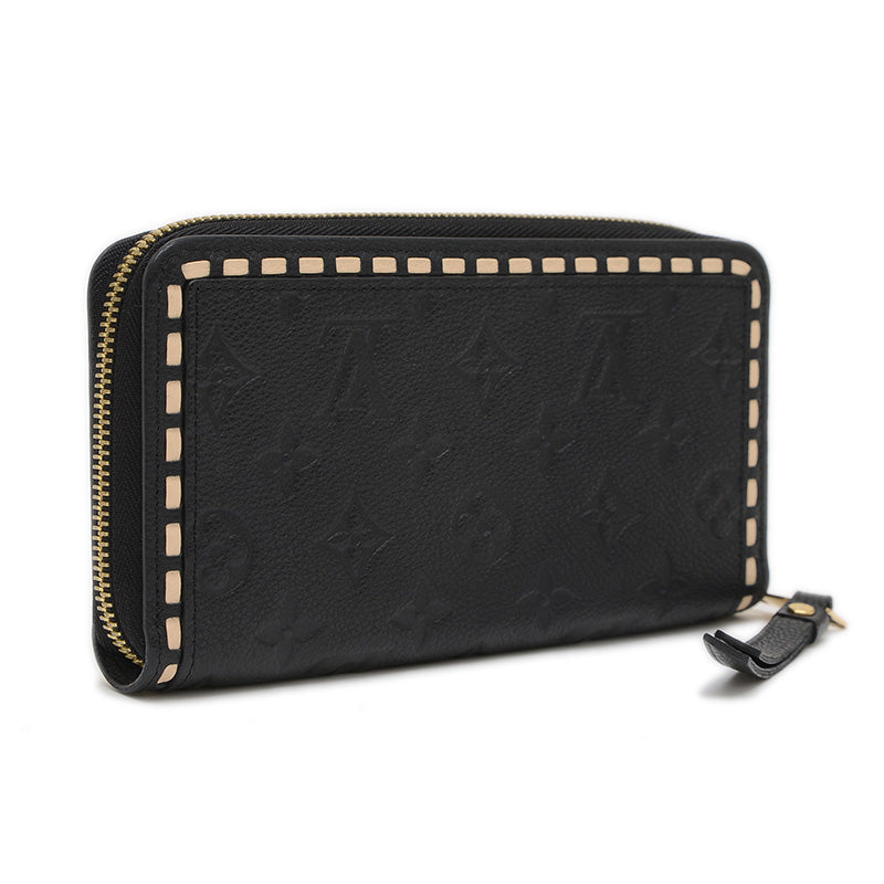 アンプラント ジッピーウォレット ステッチ ファスナー長財布 ブラック M64805 長財布