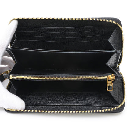 アンプラント ジッピーウォレット ステッチ ファスナー長財布 ブラック M64805 長財布