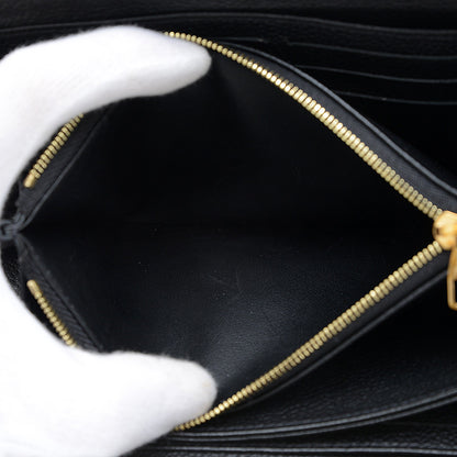 アンプラント ジッピーウォレット ステッチ ファスナー長財布 ブラック M64805 長財布