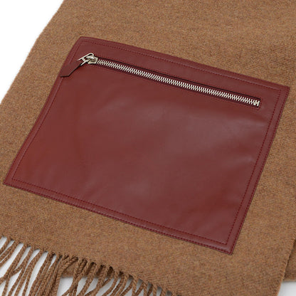 エシャルプ ポケット シルクイン 占星術 マフラー カシミヤ/シルク ブラウン マフラー