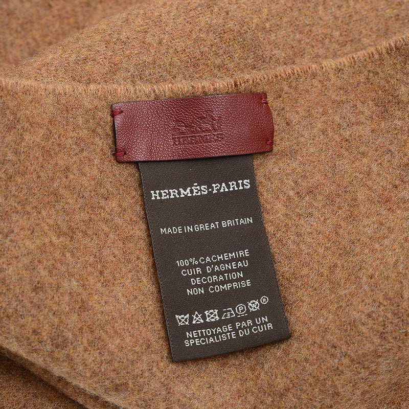 エシャルプ ポケット シルクイン 占星術 マフラー カシミヤ/シルク ブラウン マフラー