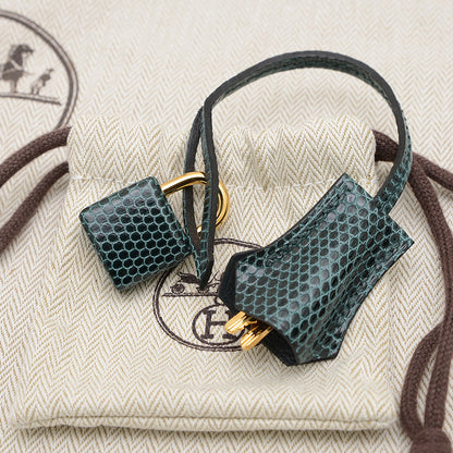 ケリー25 タッチ 内縫い トゴ/リザード ヴェールルソー ゴールド金具 W刻印 ハンドバッグ