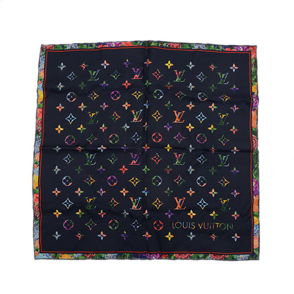 LVガーデン スカーフ シルク ブラック/マルチカラー M77995 スカーフ